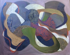 The Flow of Pattern von Marc Zimmerman - Lila Abstrakte Kunst