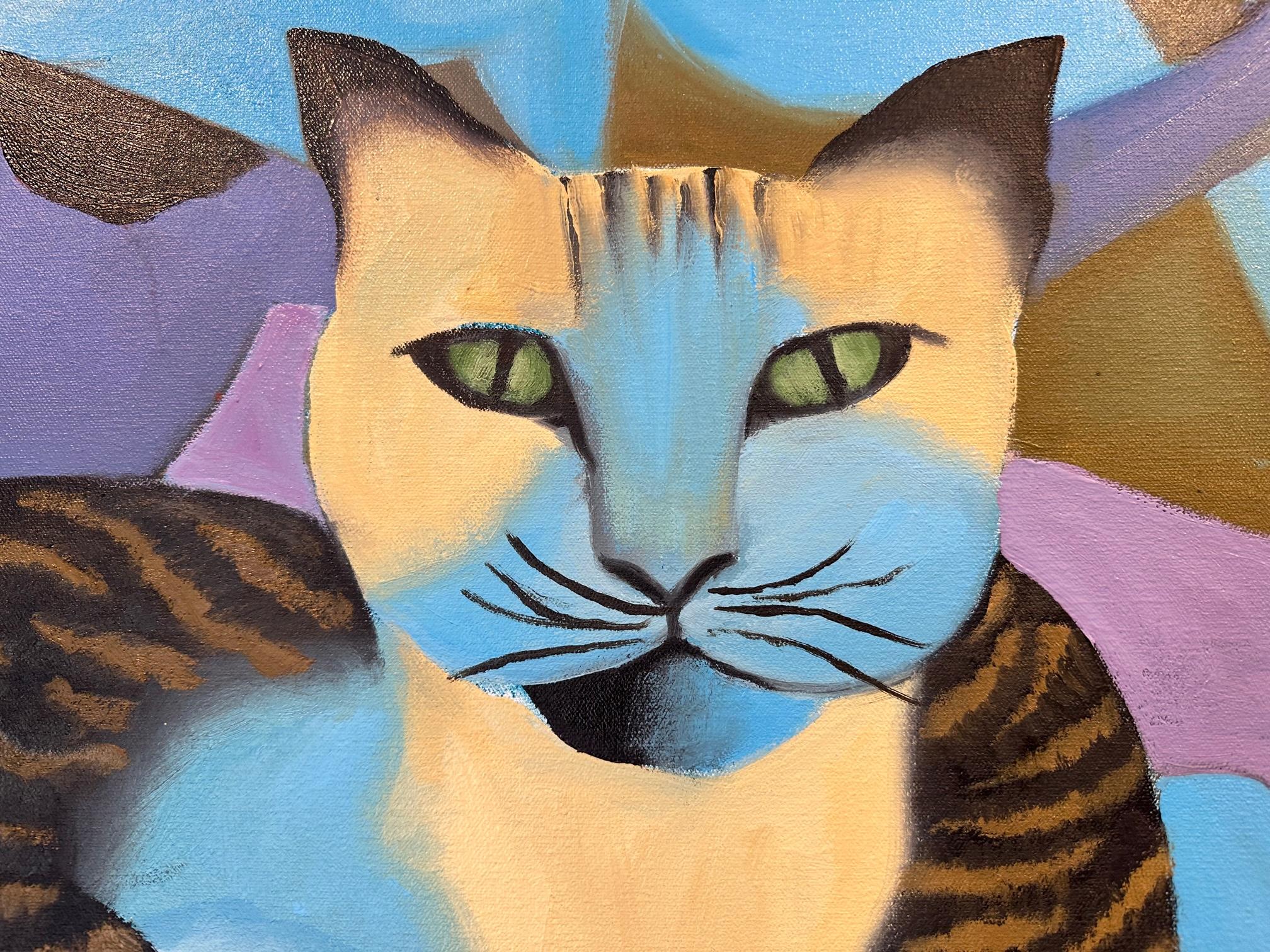 The Great Lounger - Animal Cats Painting By Marc Zimmerman For Sale 3