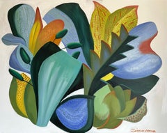 The Grow Together - Abstract Floral Painting by Marc Zimmerman