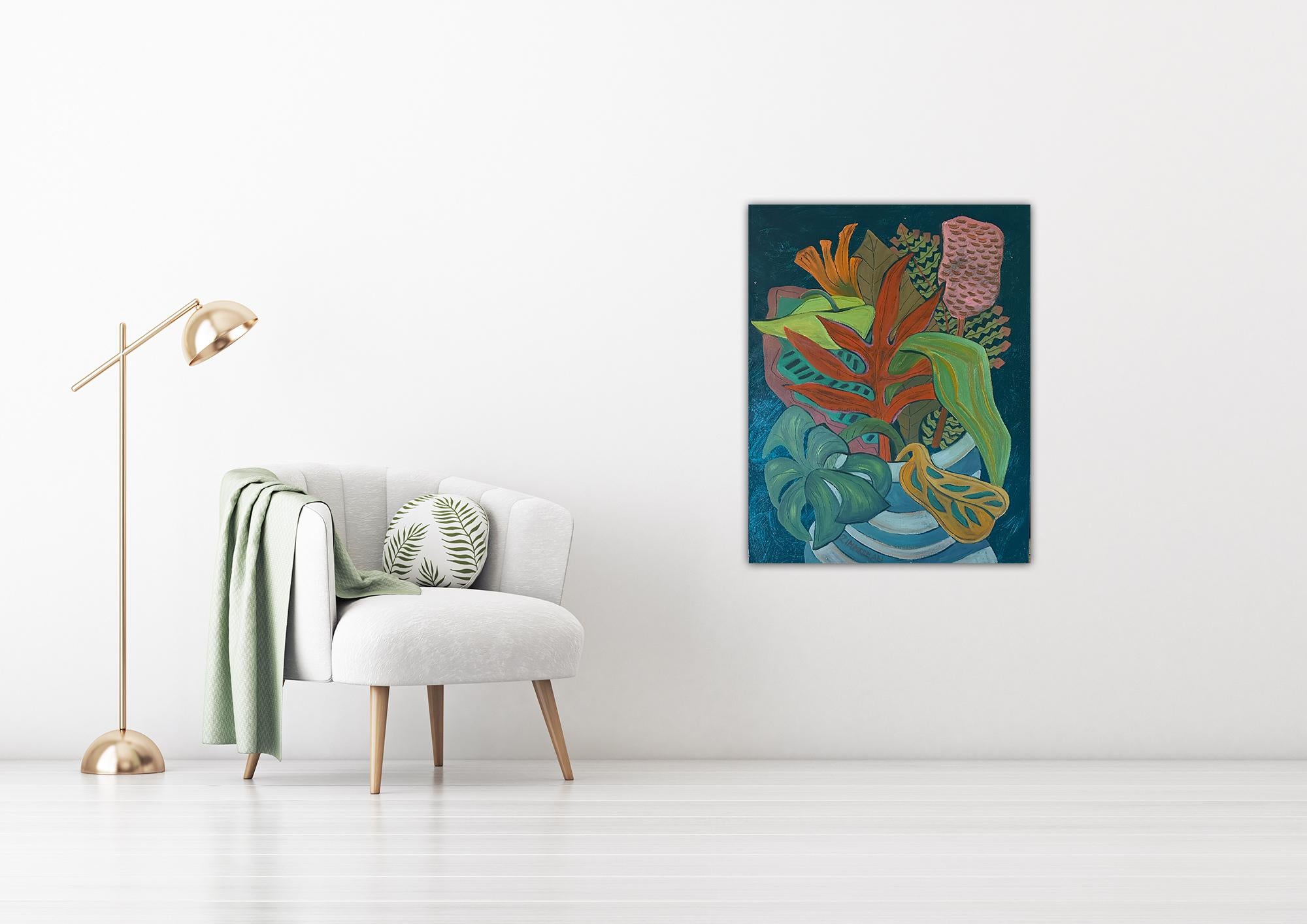 The Red Leaf – Abstraktes Gemälde – Moderne Kunst von Marc Zimmerman im Angebot 1