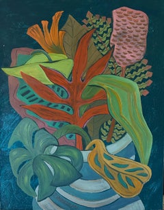 Marc Zimmerman - La feuille rouge - Peinture abstraite - Art moderne de Marc Zimmerman La feuille rouge - Peinture abstraite - Art moderne de Marc Zimmerman