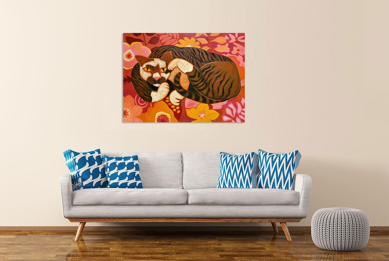 Tom - Animal Cats Painting By Marc Zimmerman For Sale 1