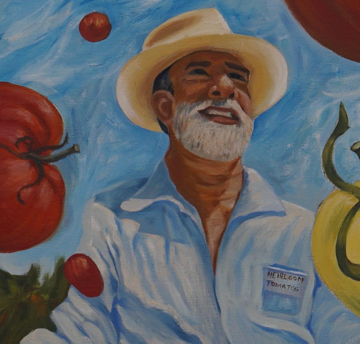 Tomatenjuggler – figuratives Gemälde – zeitgenössisch von Marc Zimmerman im Angebot 4