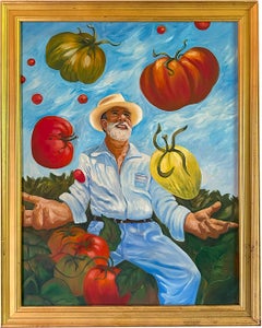 Tomato Juggler - Figurative Painting - Contemporary By Marc Zimmerman
