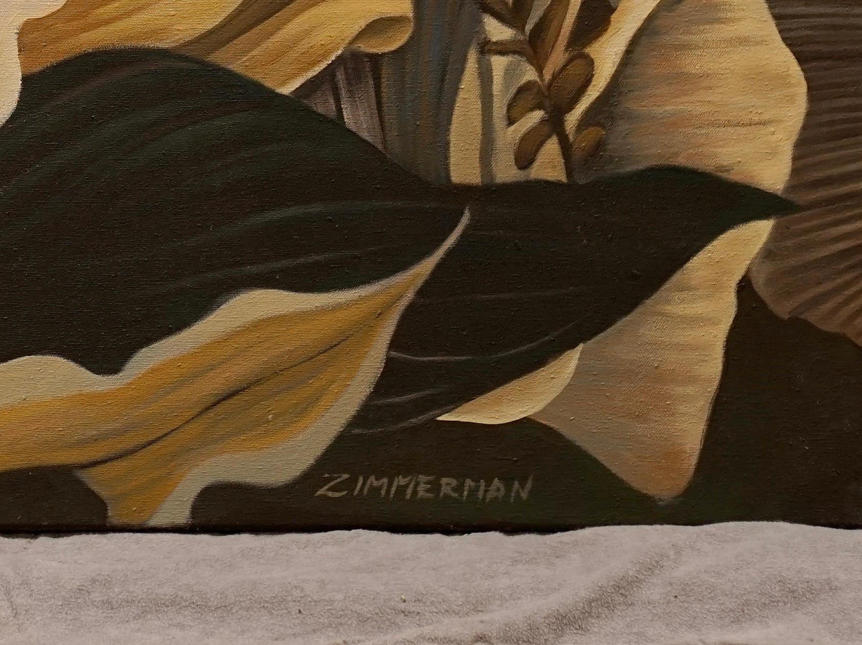 Tonal Lillies - Peinture de paysage - Art moderne américain par Marc Zimmerman en vente 4