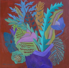 Tropische Fantasie #3 – Stillleben-Gemälde – Ölgemälde von Marc Zimmerman