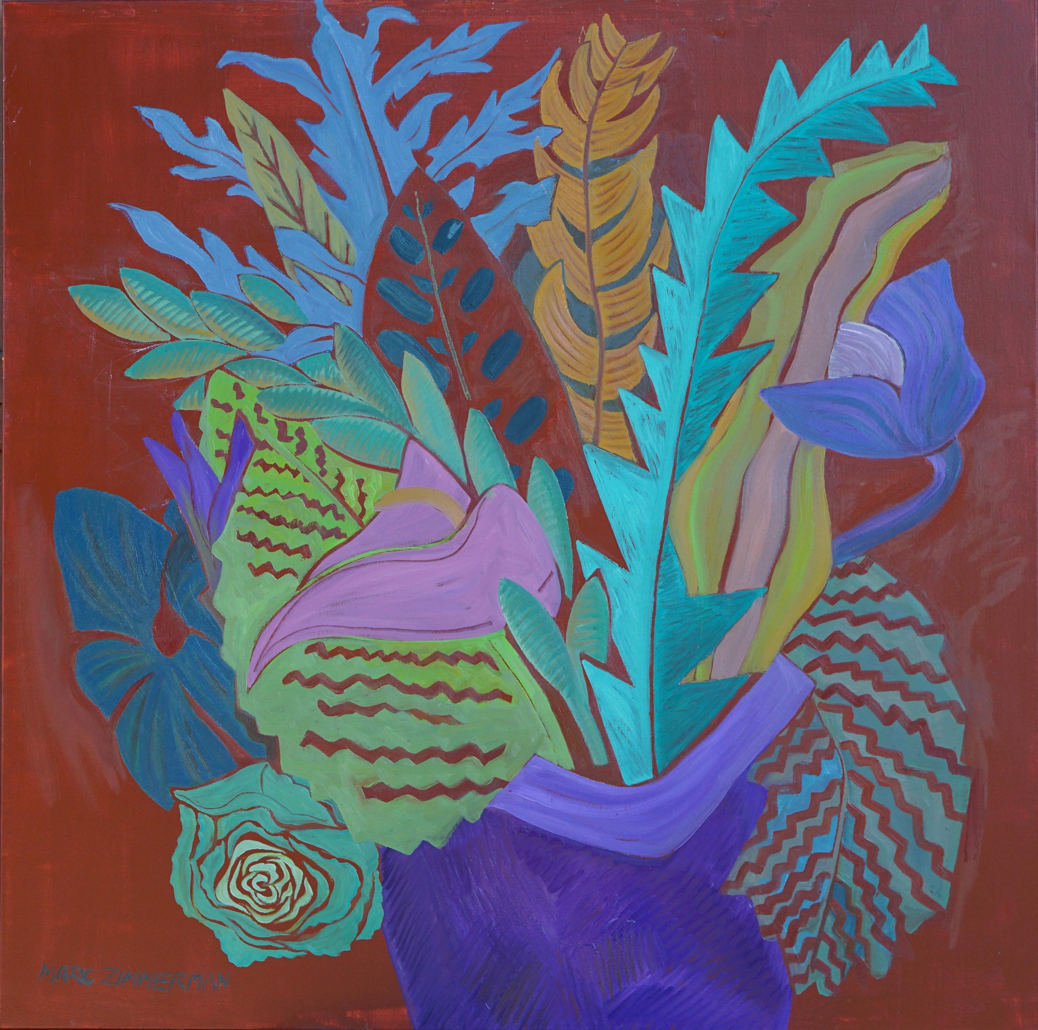 El nuevo ramo floral abstracto de ricos colores es enérgico y bello, y aporta vitalidad al espectador.

Fantasía tropical nº 3 - Pintura al óleo - Pintura al óleo de Marc Zimmerman

Marc Zimmerman crea pinturas juguetonas, ya sean profundas selvas