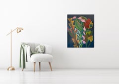 Fantaisie florale tropicale - Nature morte aux fleurs, peinture de Marc Zimmerman