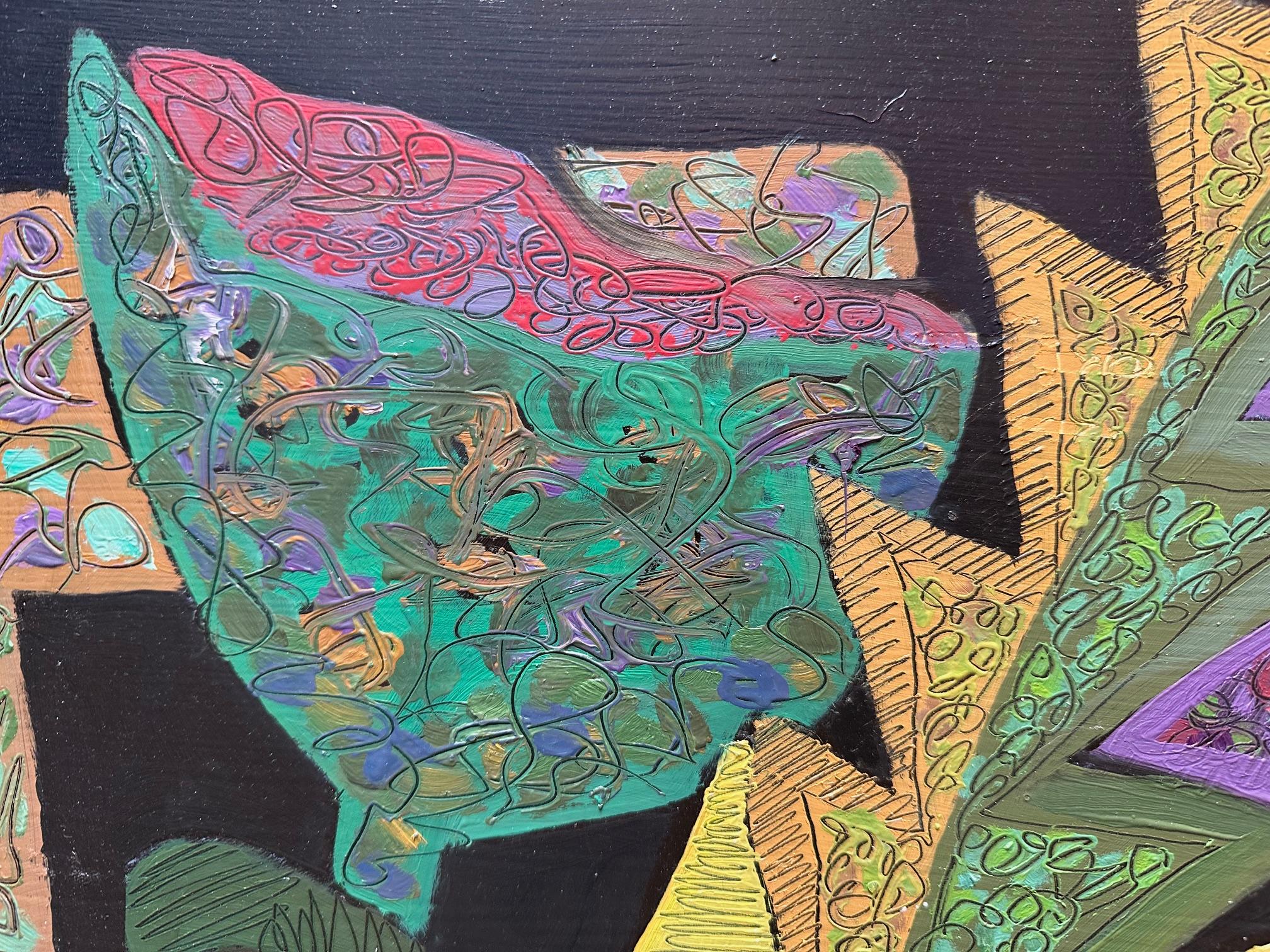 Fantasía Floral Tropical - Pintura Naturaleza Muerta Flores de Marc Zimmerman en venta 2