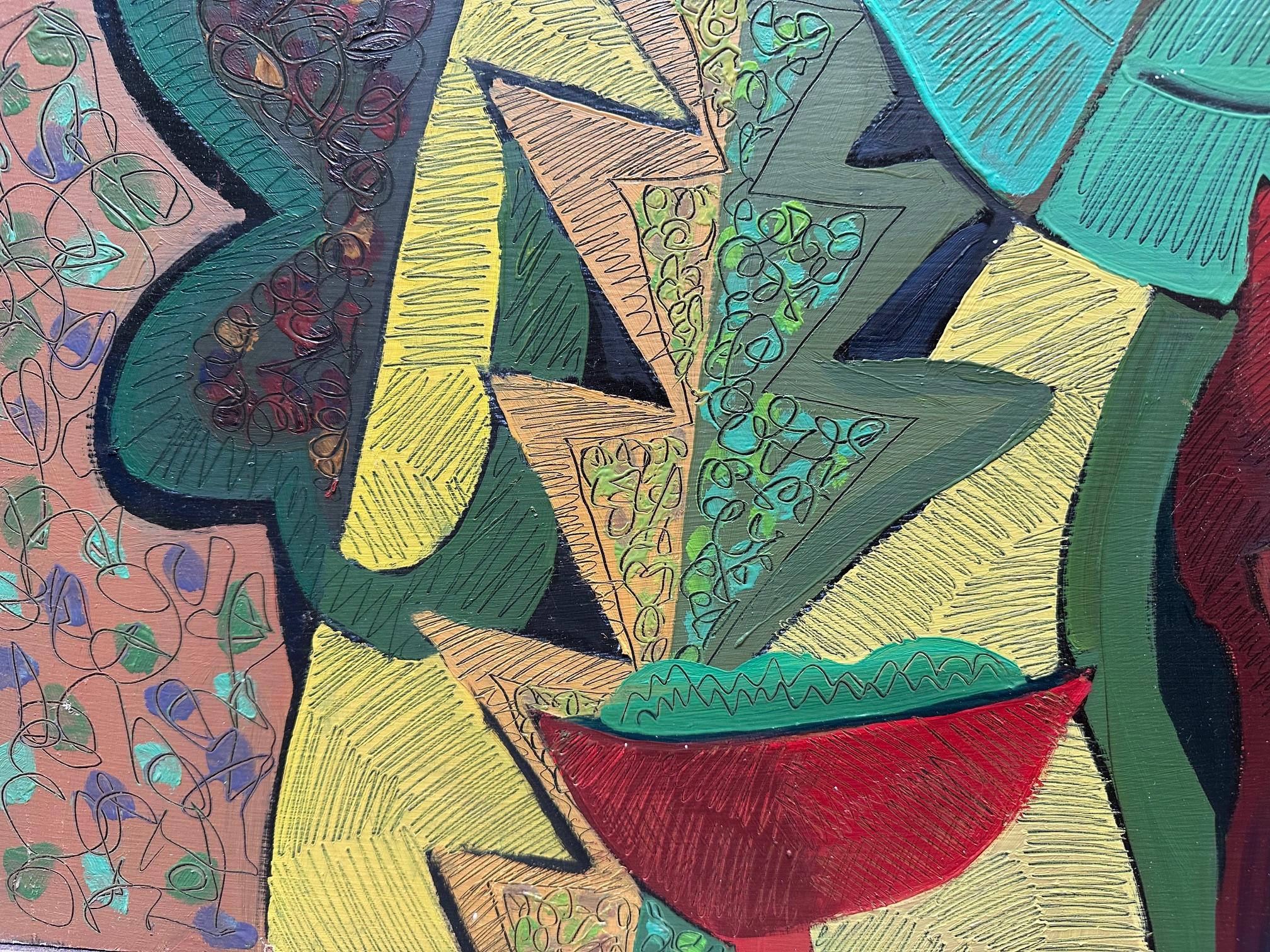 Fantasía Floral Tropical - Pintura Naturaleza Muerta Flores de Marc Zimmerman en venta 3