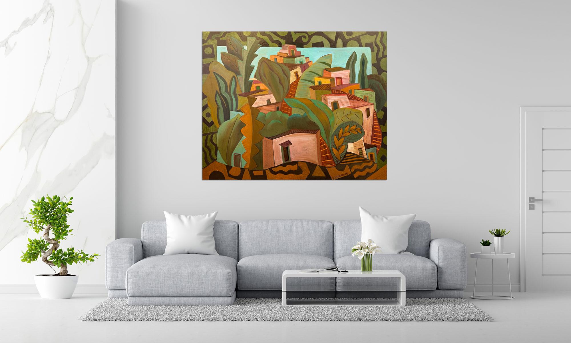 Villa Nova - Abstraction Urbanscape by Marc Zimmerman For Sale 1