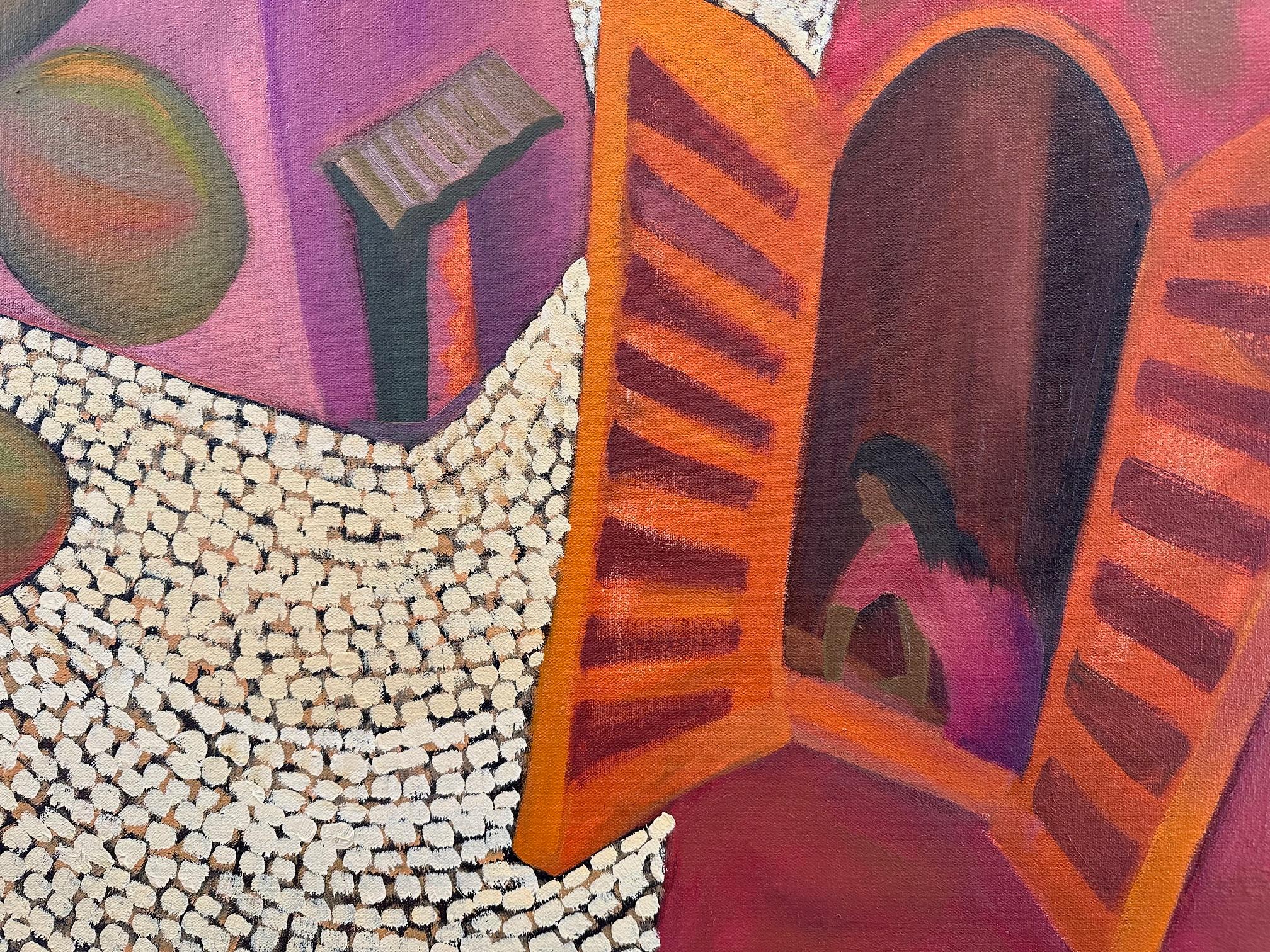Village in Magenta - Peinture de paysage - Huile sur toile de Marc Zimmerman en vente 2