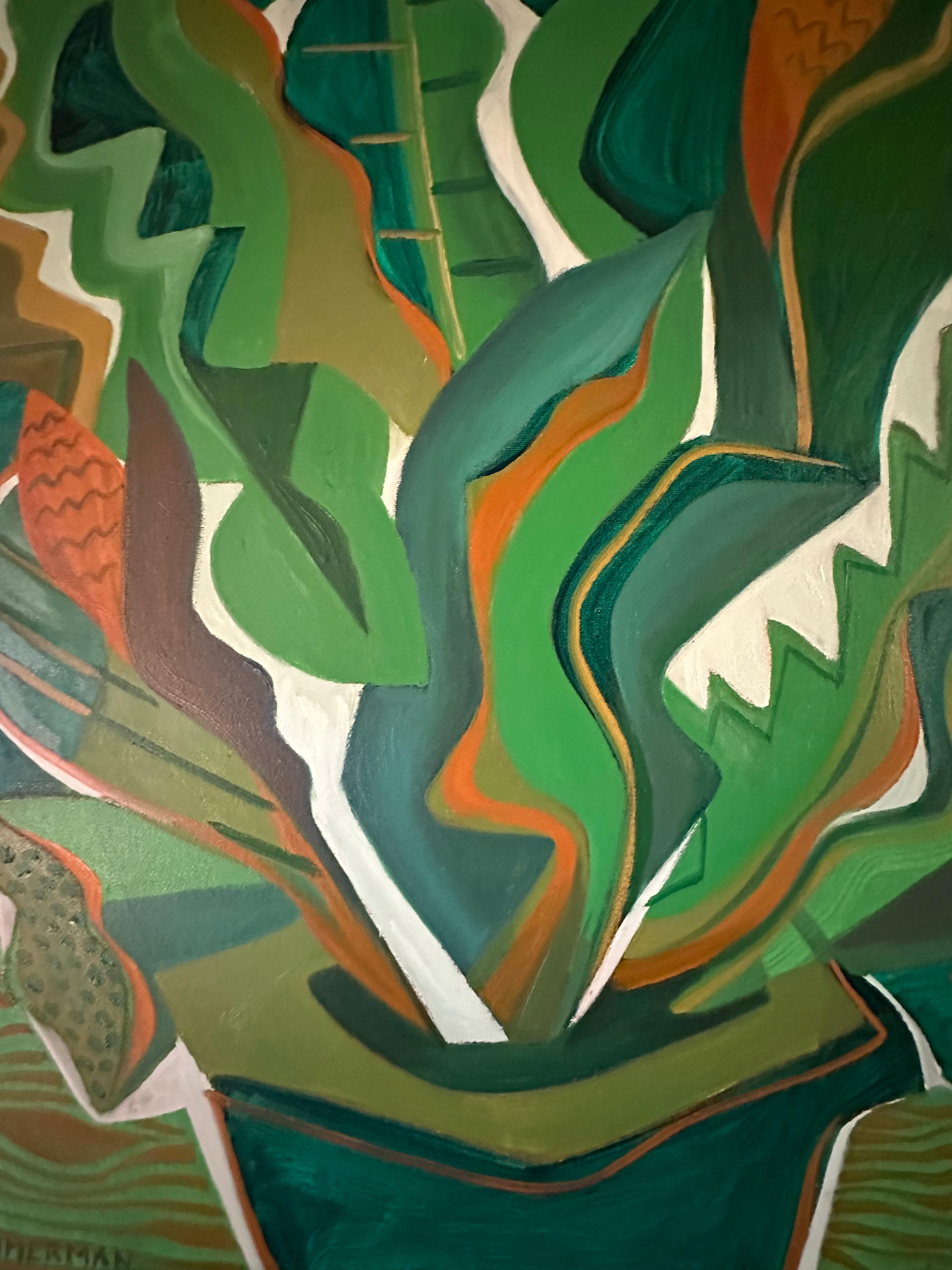 Viridian Flow - Green Flowers - Arte contemporanea di Marc Zimmerman in vendita 3