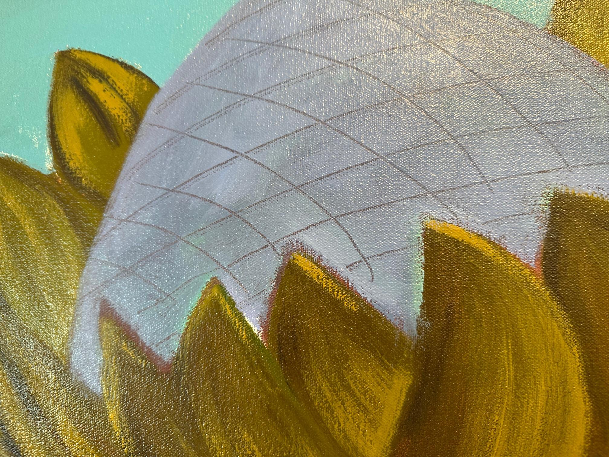 Voluptuous Rhythm in Blue - Grande peinture florale - Marc Zimmerman en vente 2