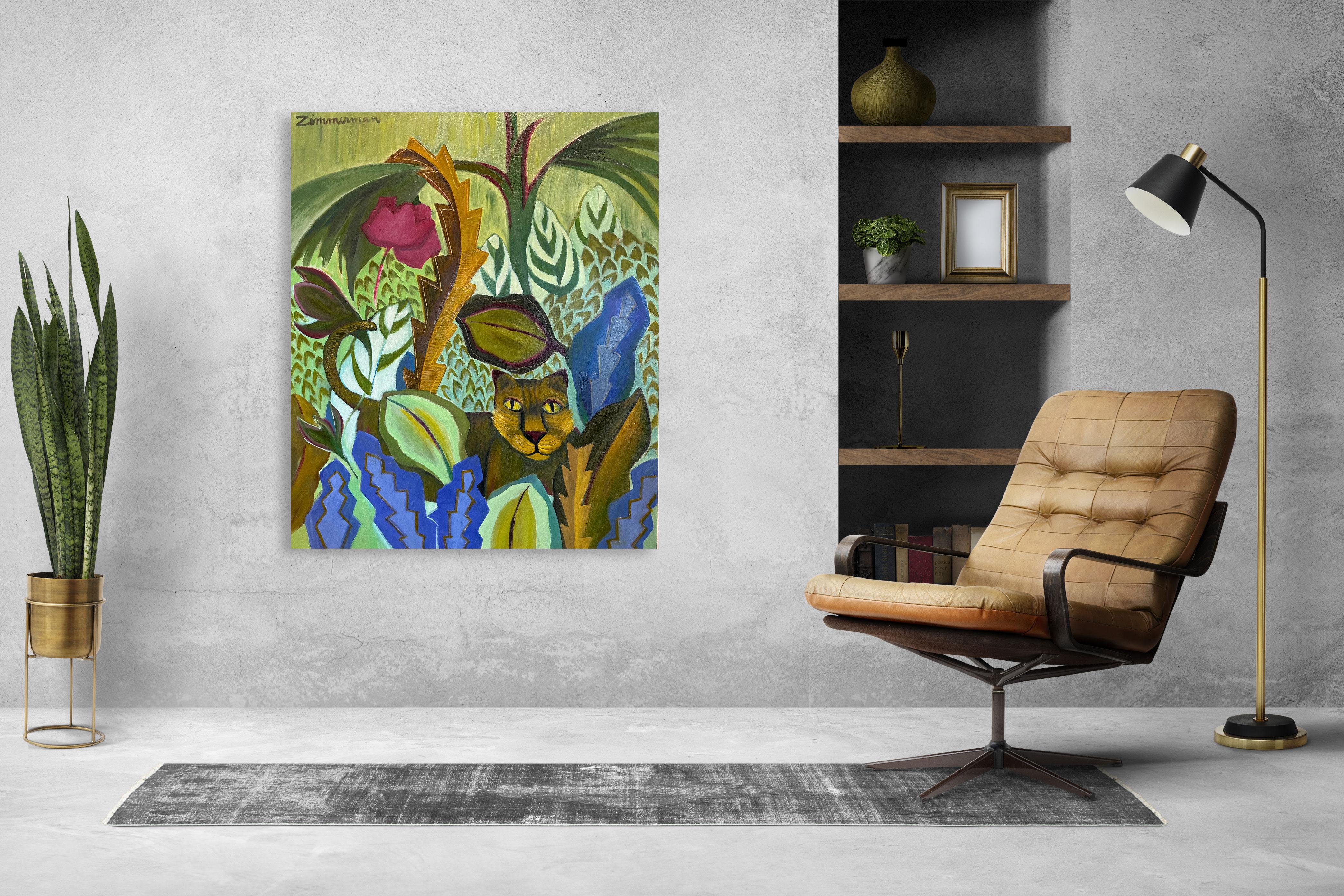 Wild Things - Animal Jungle Painting By Marc Zimmerman - Landscape Art For Sale 1