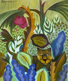Wilde Dinge – Tier-Dynastie-Gemälde von Marc Zimmerman – Landschaftskunst