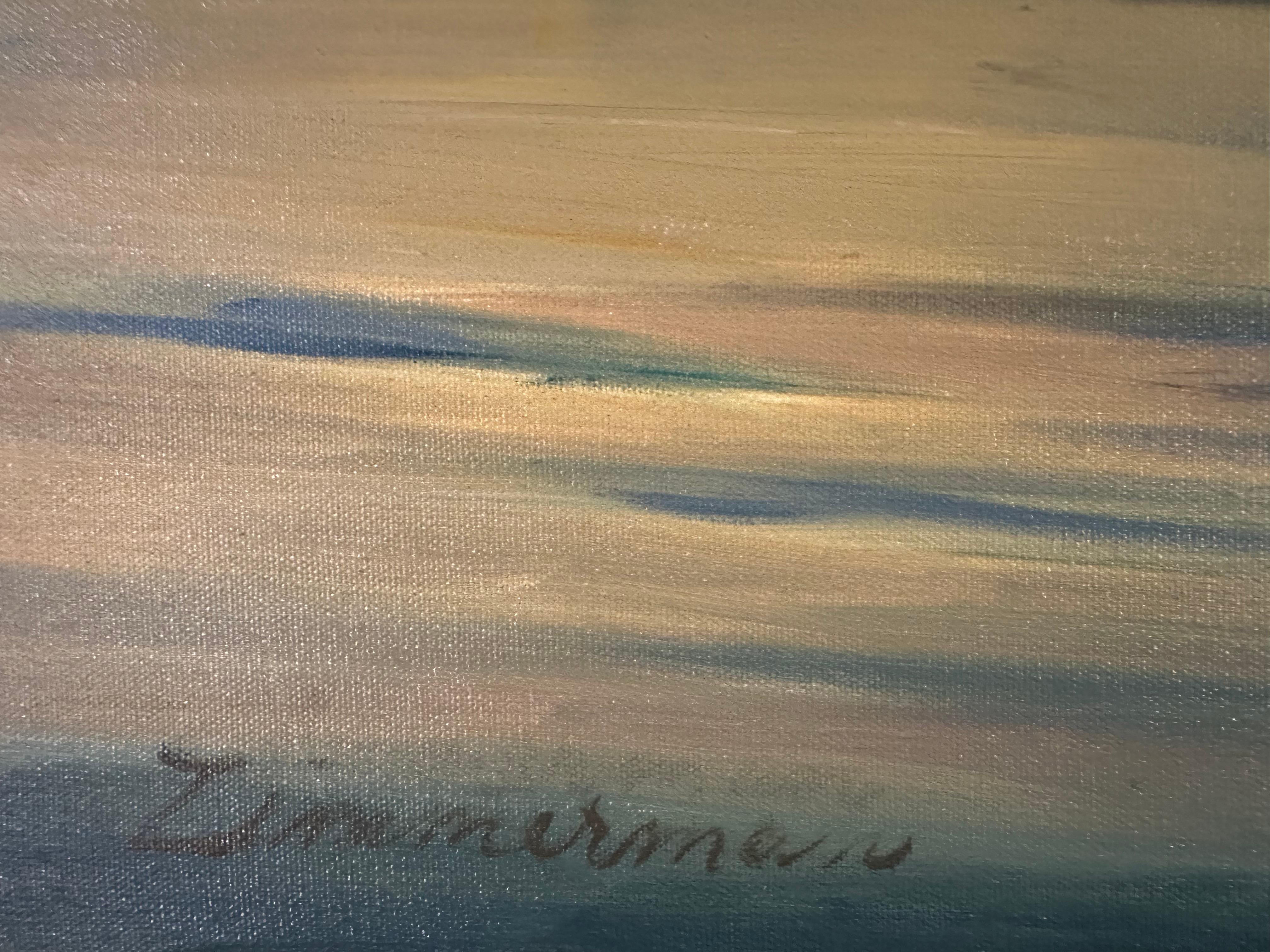 Vento e mare - Paesaggio marino dipinto da Marc Zimmerman in vendita 2