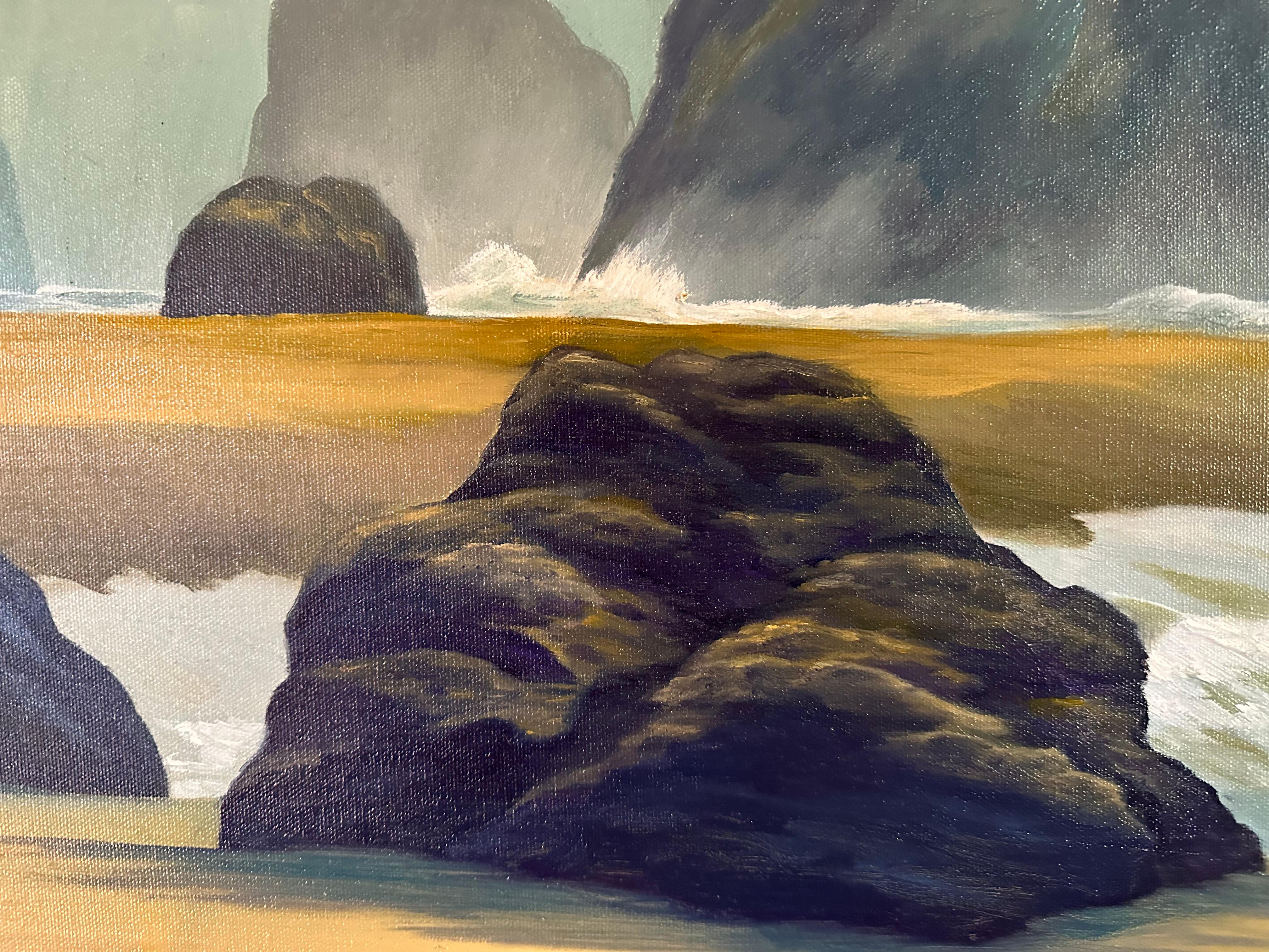 Wind N Sea – Meereslandschaft, Gemälde von Marc Zimmerman im Angebot 5