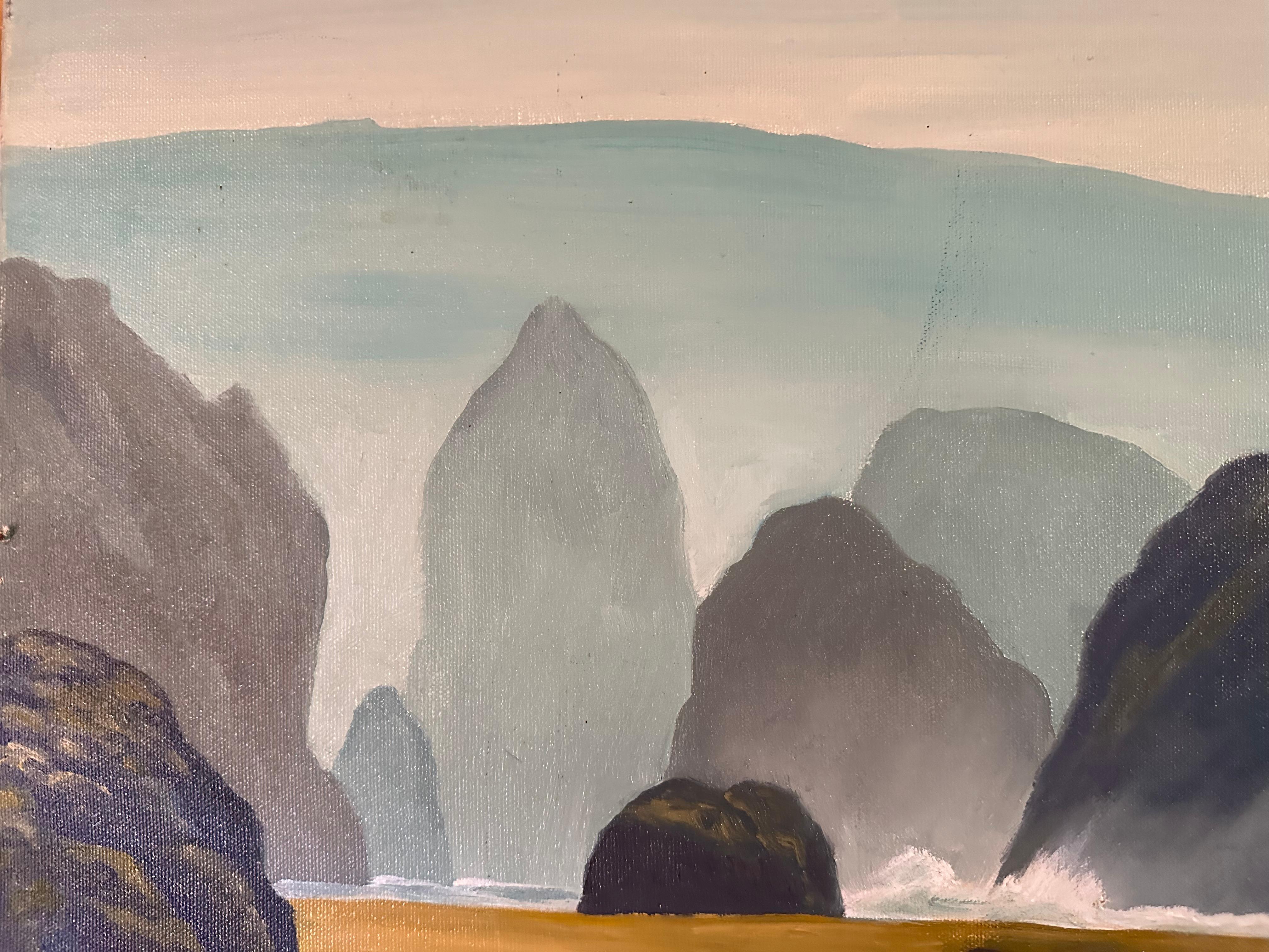 Vento e mare - Paesaggio marino dipinto da Marc Zimmerman in vendita 6