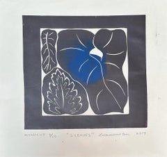 3 Leaves - Figurative - Woodcut Print By Marc Zimmerman