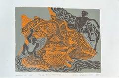 All The Things - Surfing Art - Figurative - Woodcut Print By Marc Zimmerman