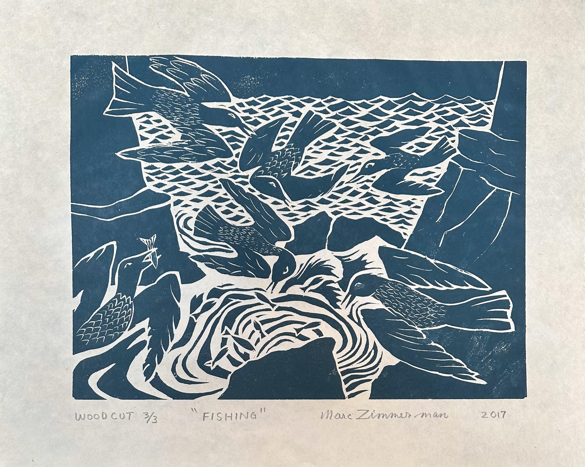 Fishing - Figurative - Woodcut Print By Marc Zimmerman

Limited Edition 01/04

This masterwork is exhibited in the Zimmerman Gallery, Carmel CA.

Immerse yourself in the captivating world of surfing and ocean vibes with Marc Zimmerman's remarkable
