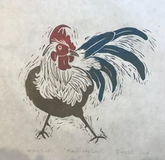Make My Day - Animal Painting - Woodcut Print By Marc Zimmerman