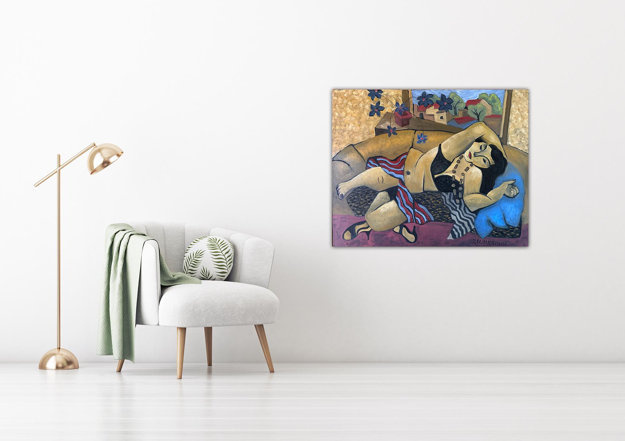 Michele - Pintura figurativa de Marc Zimmerman en venta 1