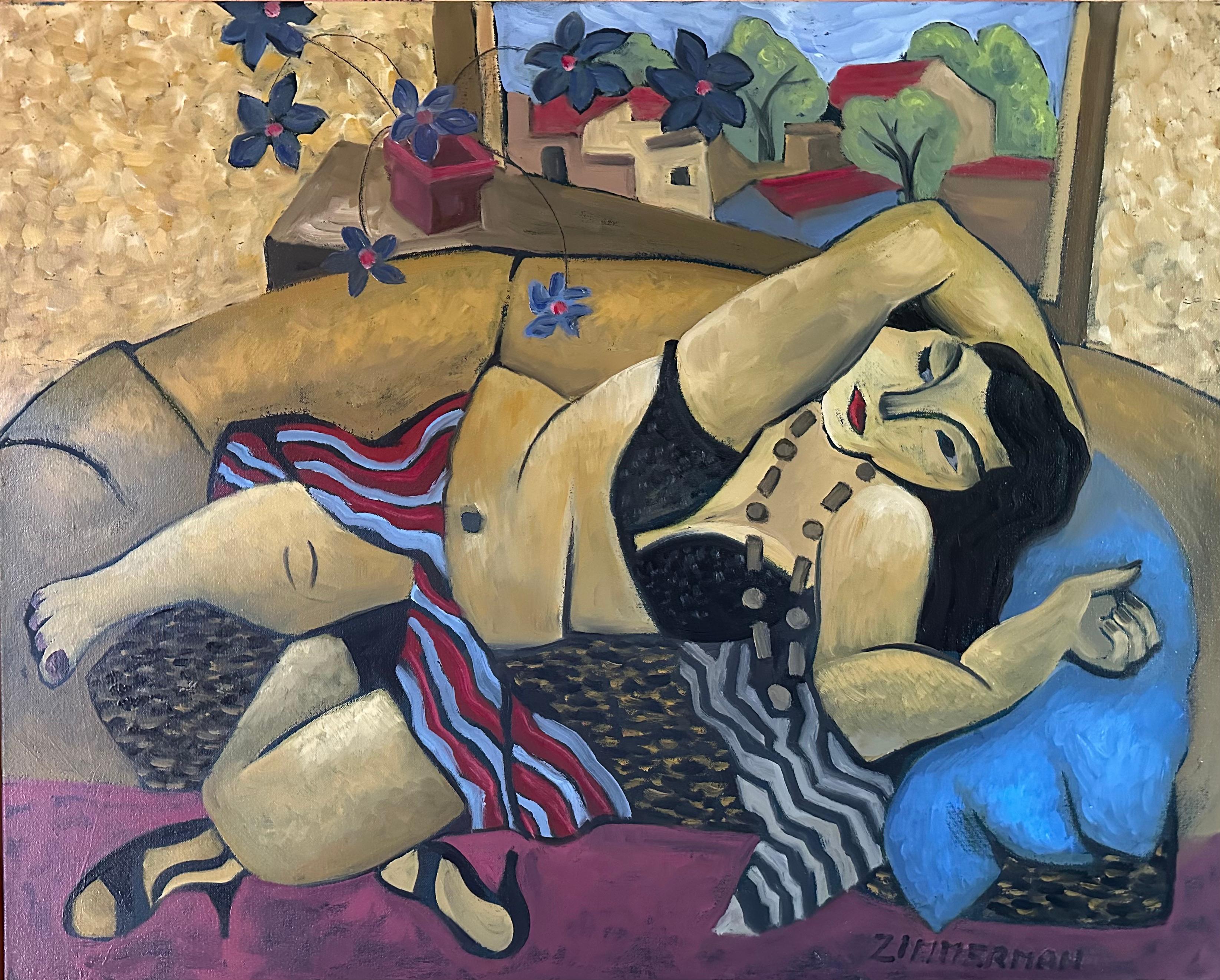 Michele  - Figurative Painting by Marc Zimmerman

This masterpiece is exhibited in the Zimmerman Gallery, Carmel CA.

ABOUT THE ARTIST
Marc Zimmerman is a visionary artist whose creations embody a captivating blend of playfulness and depth. With his