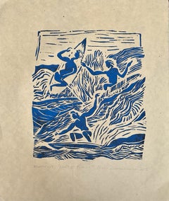 Three Turns - Surfing Art By Marc Zimmerman