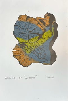 Wahini - Surfing Art - Figurative - Woodcut Print By Marc Zimmerman
