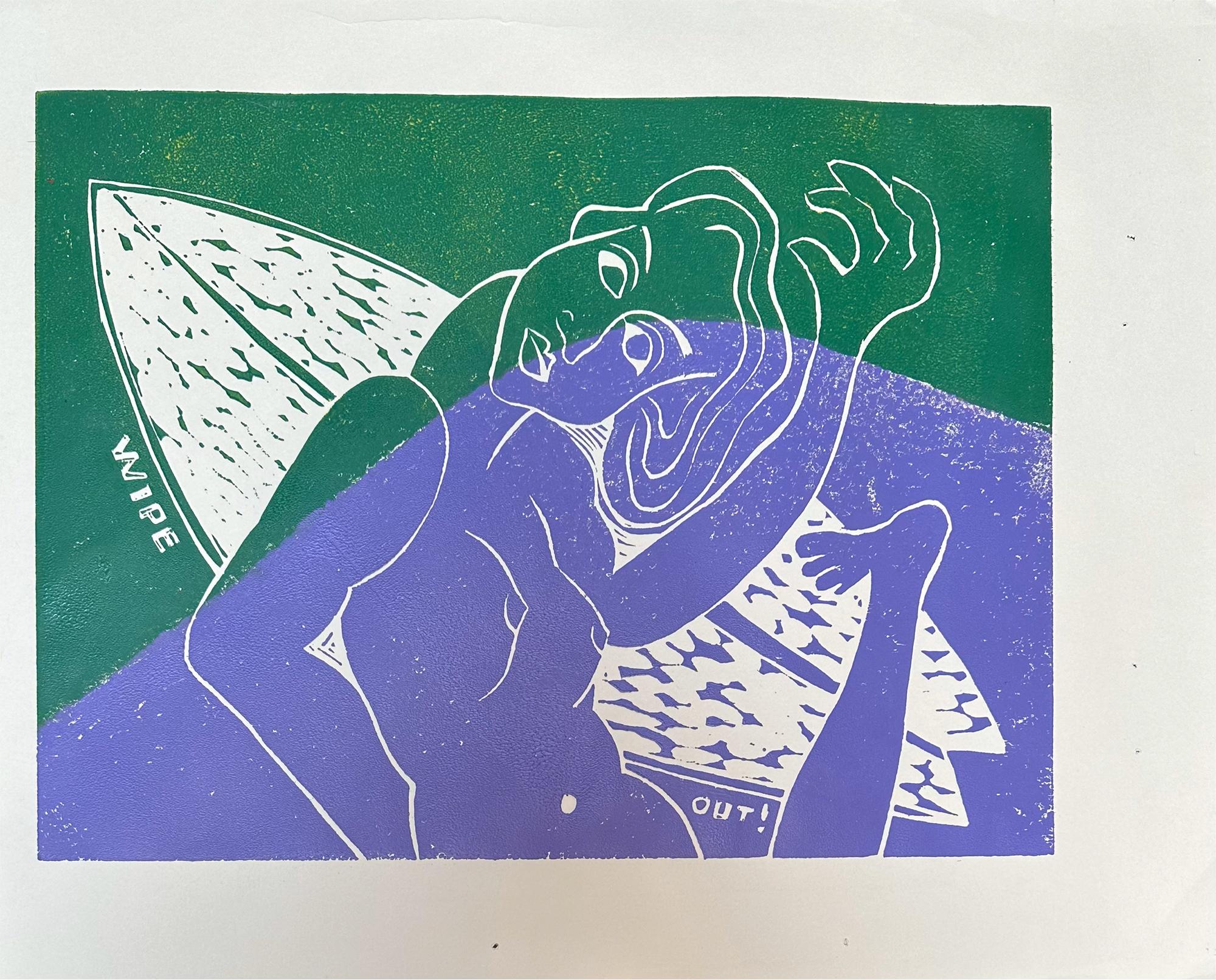 Wipe Out - Surfing Art - Figurative - Woodcut Print By Marc Zimmerman

Limited Edition 01/04

This masterwork is exhibited in the Zimmerman Gallery, Carmel CA.

Immerse yourself in the captivating world of surfing and ocean vibes with Marc