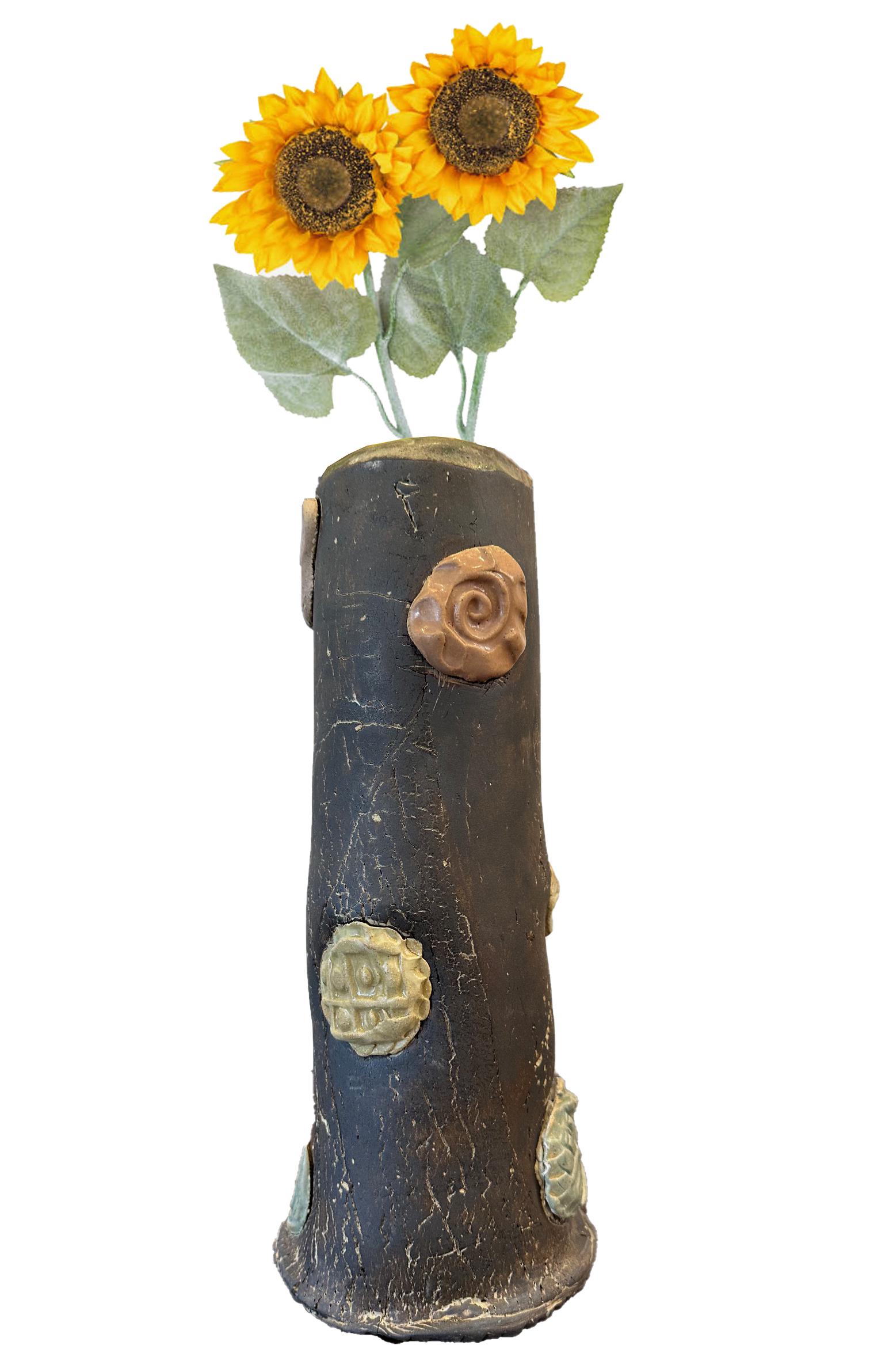 Abstrakte Vase - Keramikgraue Skulptur - Marc Zimmerman im Angebot 1