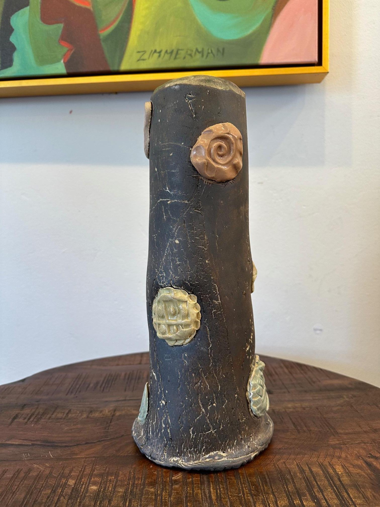 Abstract Vase - Ceramic Grey Sculpture - Marc Zimmerman For Sale 2