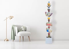 "Parti del corpo"  Scultura da giardino - Totem grande - Ceramica smaltata di Marc Zimmerman