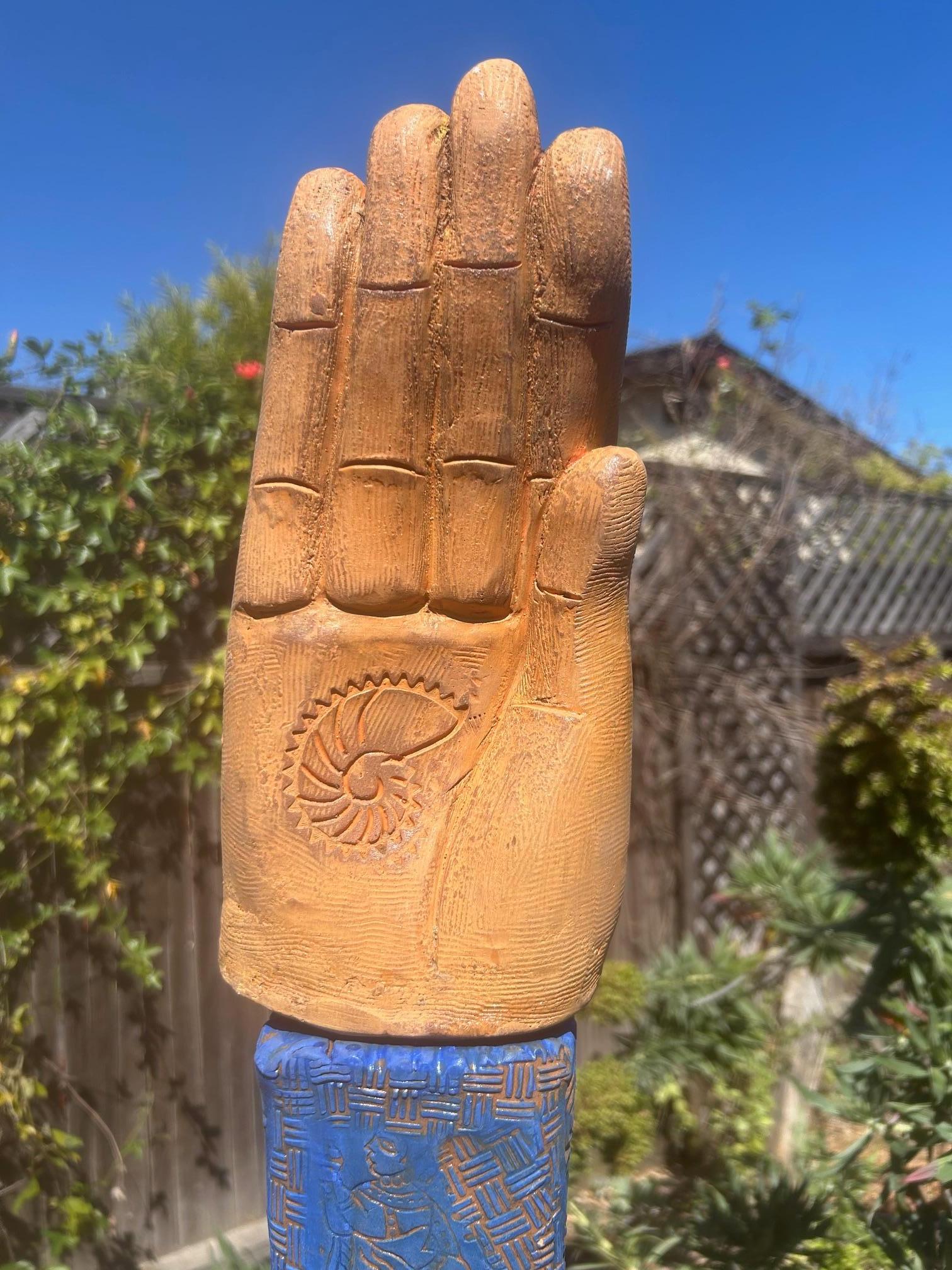 Scultura Totem di Buddha in ceramica per giardino o interni di Marc Zimmerman in vendita 5