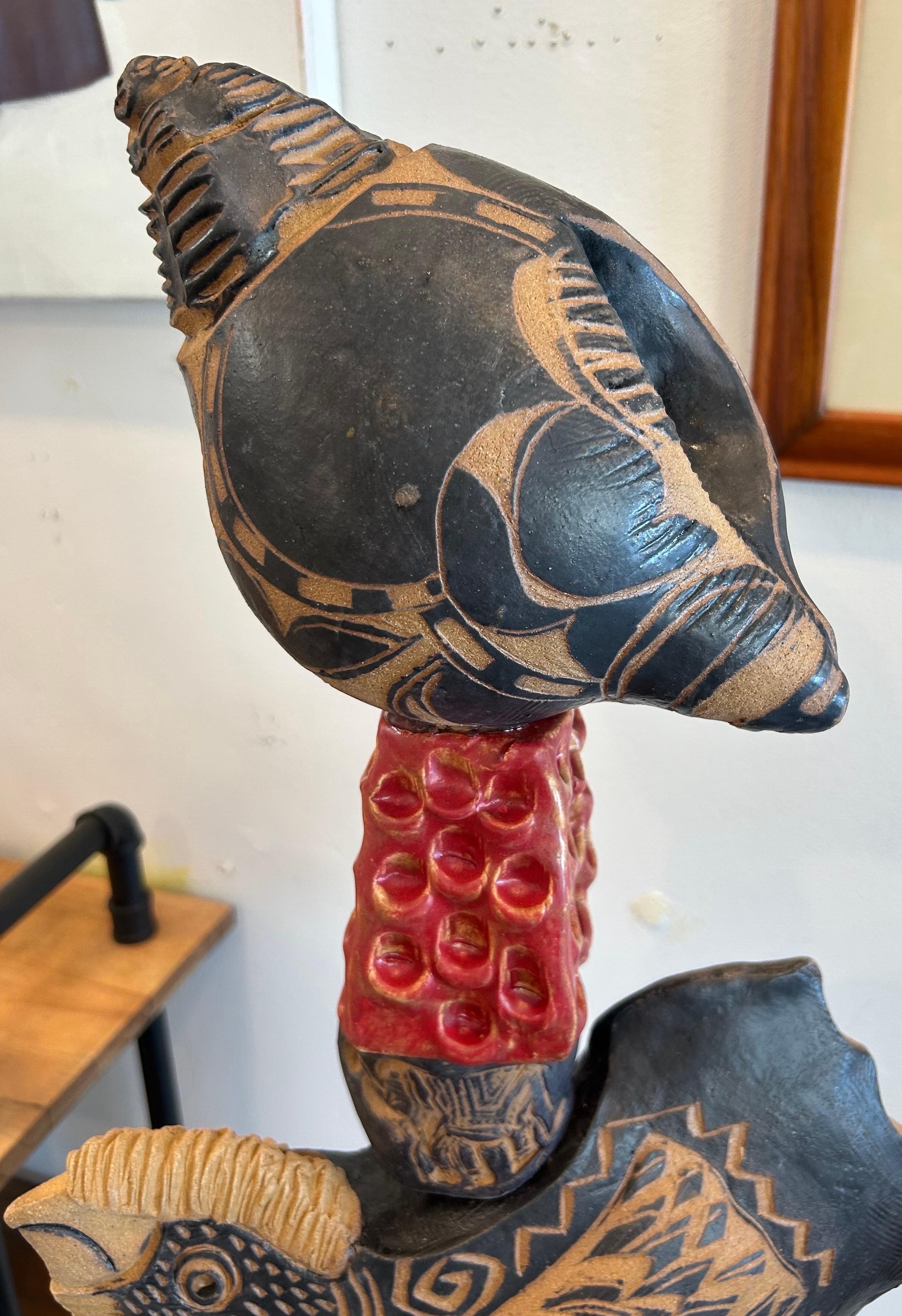 Charcoal Totem - Sculpture by Marc Zimmerman