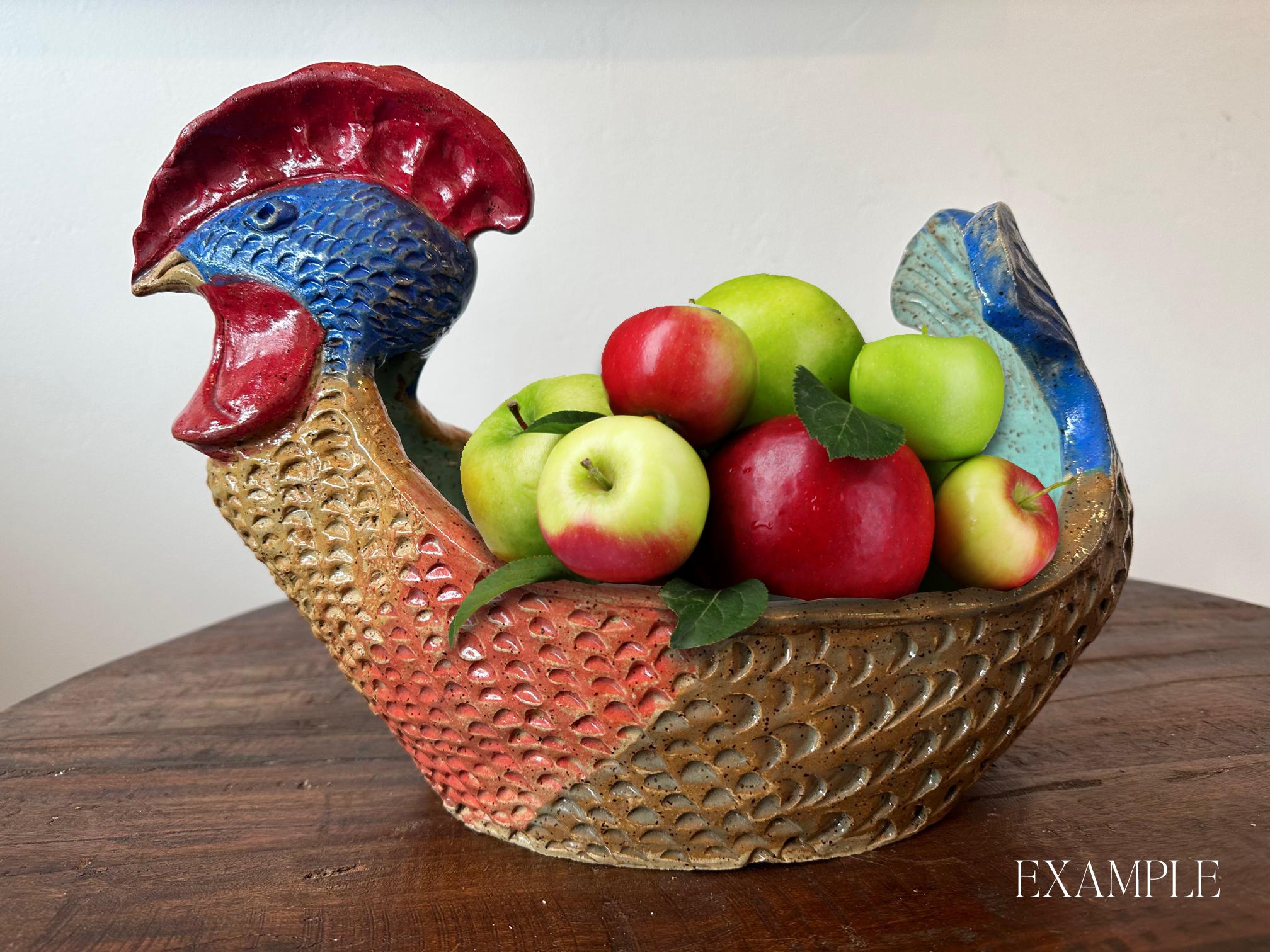Chicken Bowl – Tonskulptur – Einzigartige Skulptur von Marc Zimmerman im Angebot 1