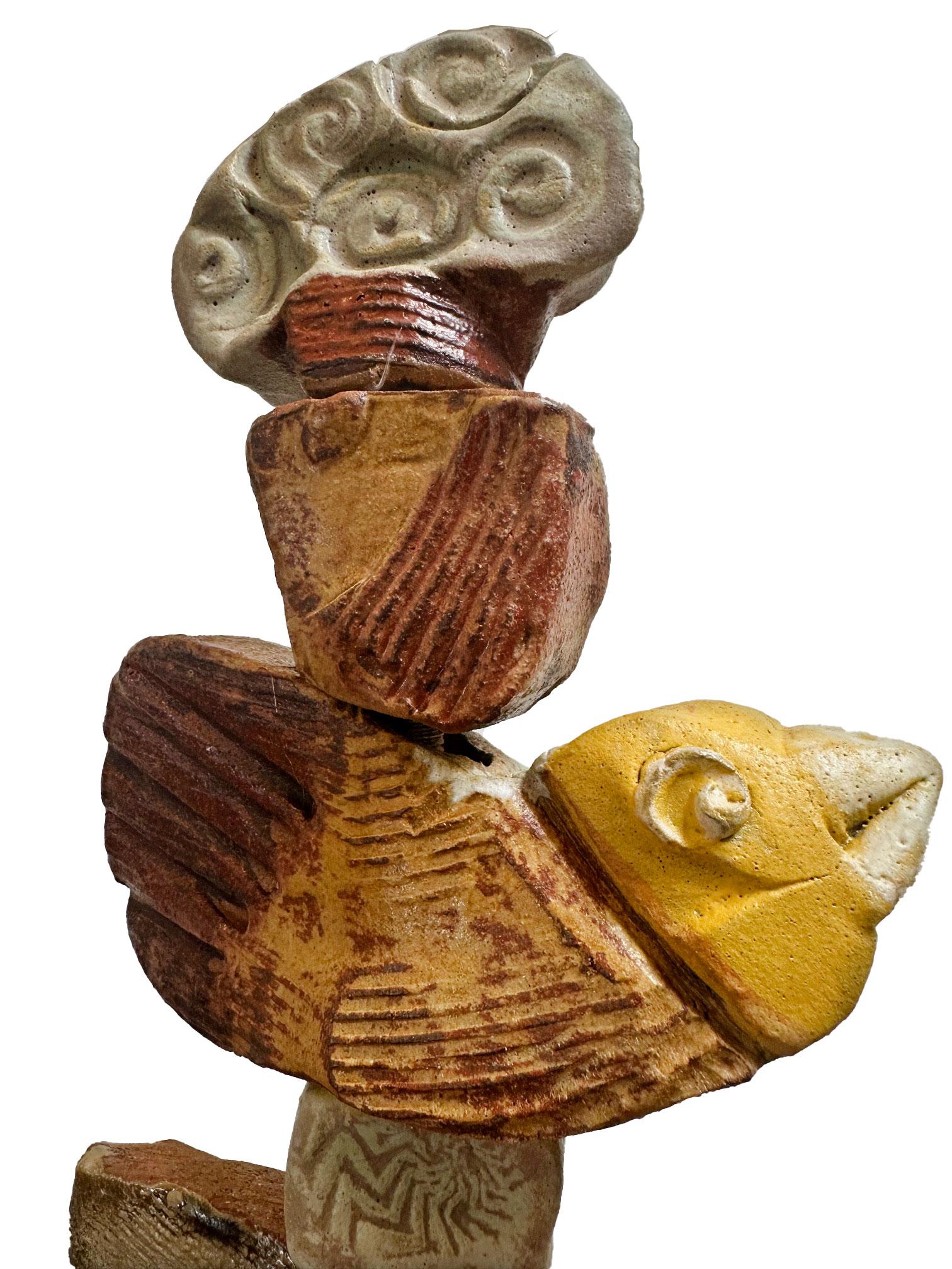 Desktop Ceramic Totem Sculpture by Marc Zimmerman For Sale 2