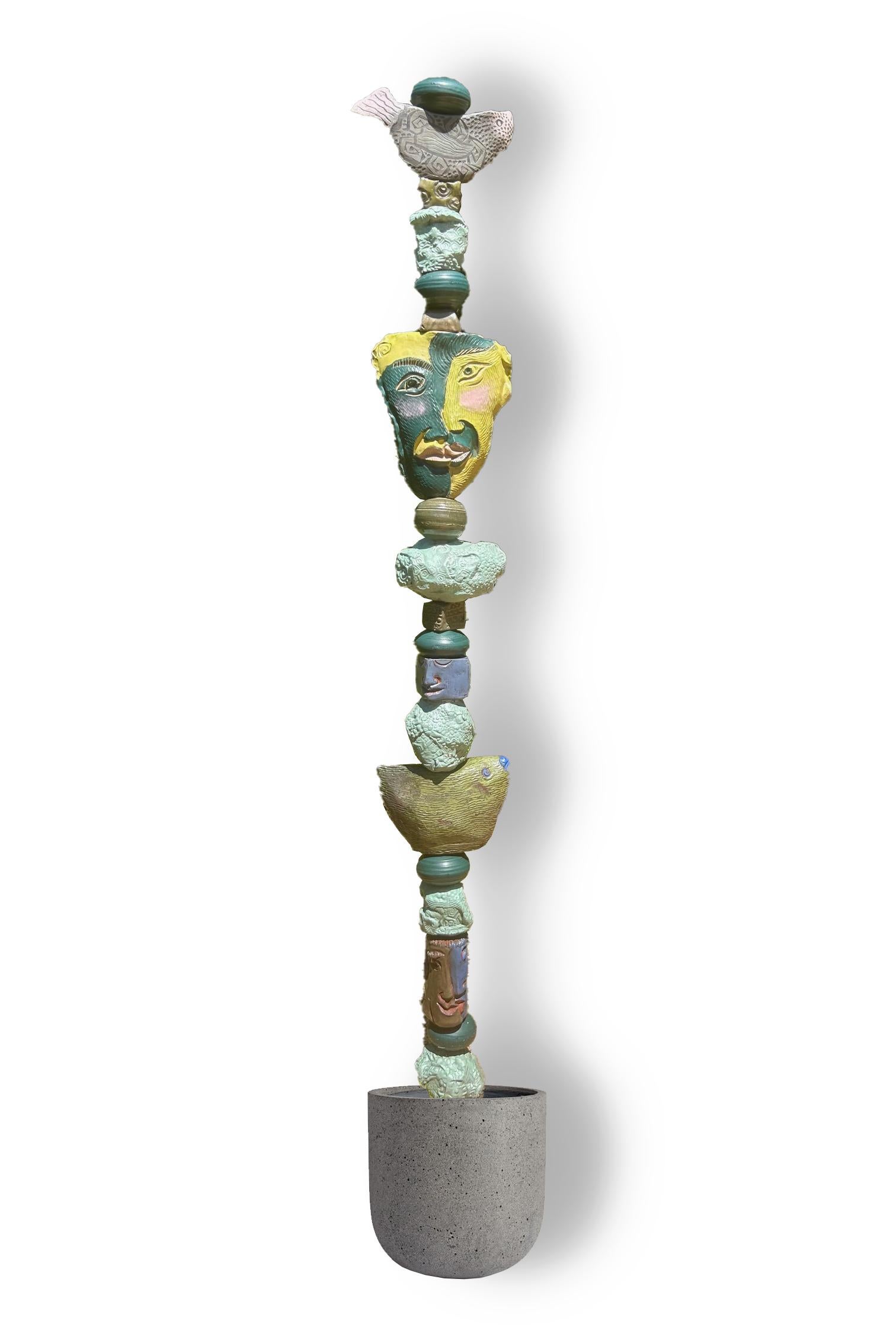 This masterwork is exhibited in the Zimmerman Gallery, Carmel CA.

Please note: The base is not included. We will guide you through a simple installation process for outdoor or indoor placement.
--
"My natural flow with clay stems from my first
