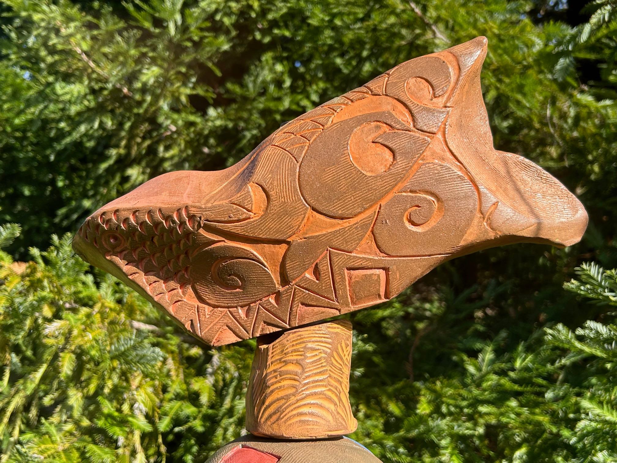 Tótem grande - Escultura de cerámica de Marc Zimmerman para jardín exterior e interior en venta 1