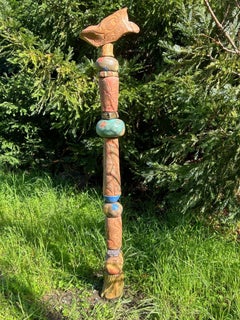 Großes Totem – Keramikskulptur von Marc Zimmerman für Outdoor Garden and Indoors