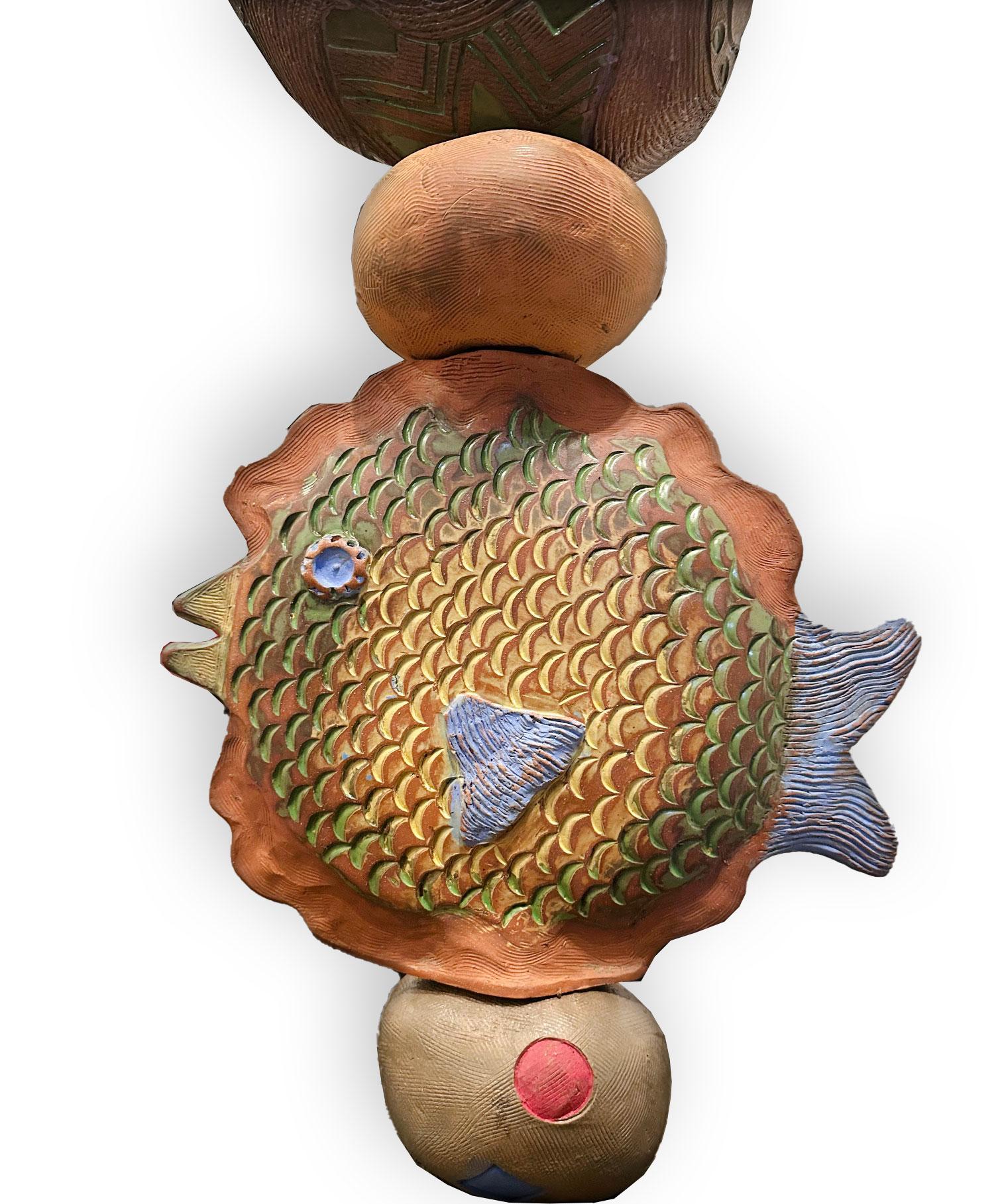Large Totem - Ceramic Sculpture by Marc Zimmerman For Sale 3