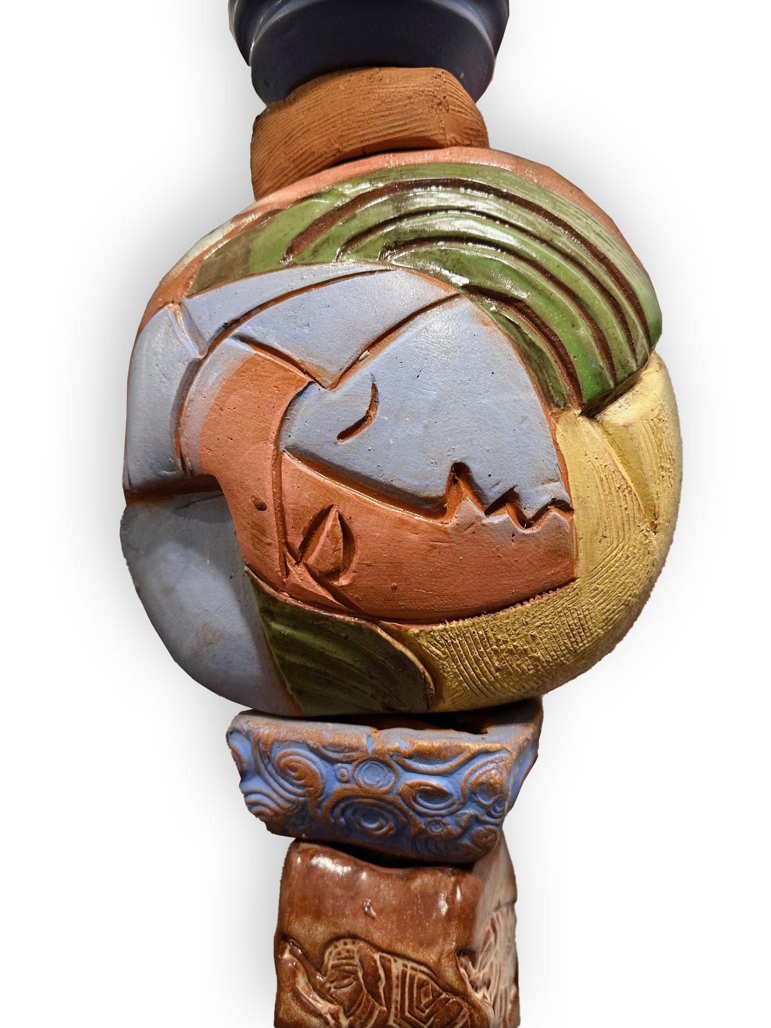 Large Totem - Ceramic Sculpture by Marc Zimmerman For Sale 7