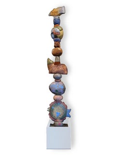 Grand Totem - Sculpture en céramique de Marc Zimmerman