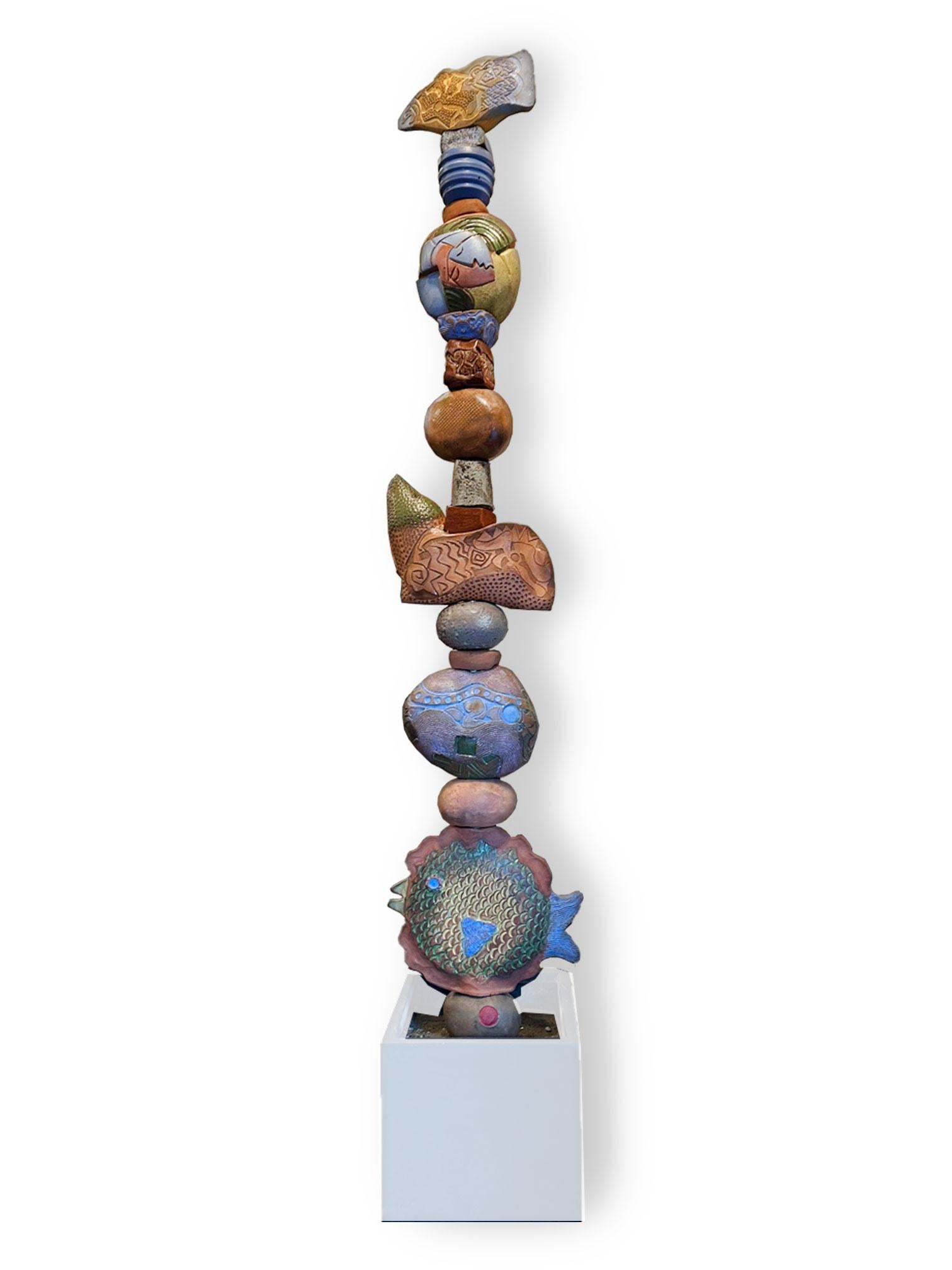 This masterpiece is exhibited in the Zimmerman Gallery, Carmel CA.

Please note: The base is not included. We will guide you through a simple installation process for outdoor or indoor placement.
--
"My natural flow with clay stems from my first