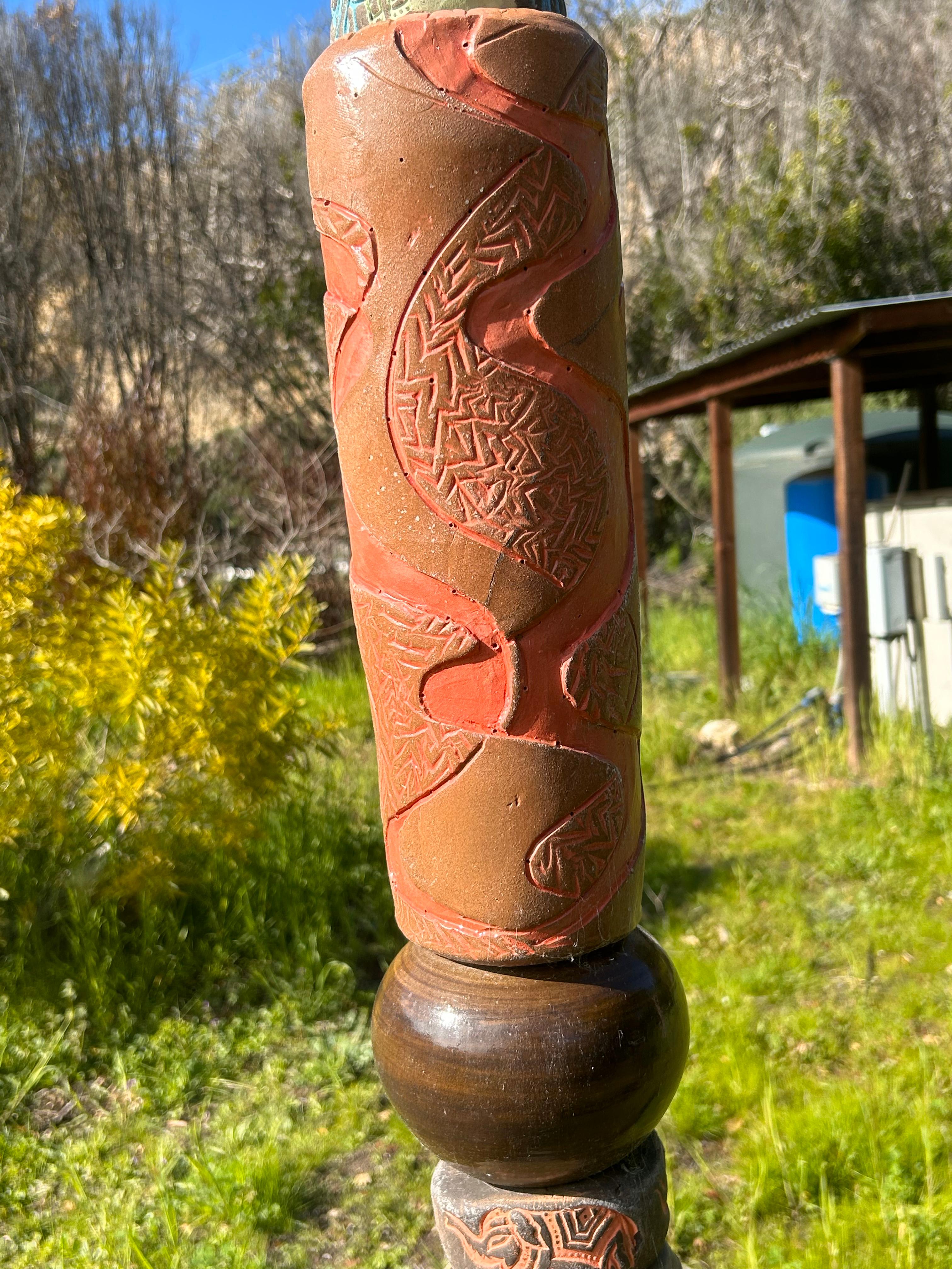 Large Totem - Ceramic Sculpture for Outdoor Garden and Indoors For Sale 1