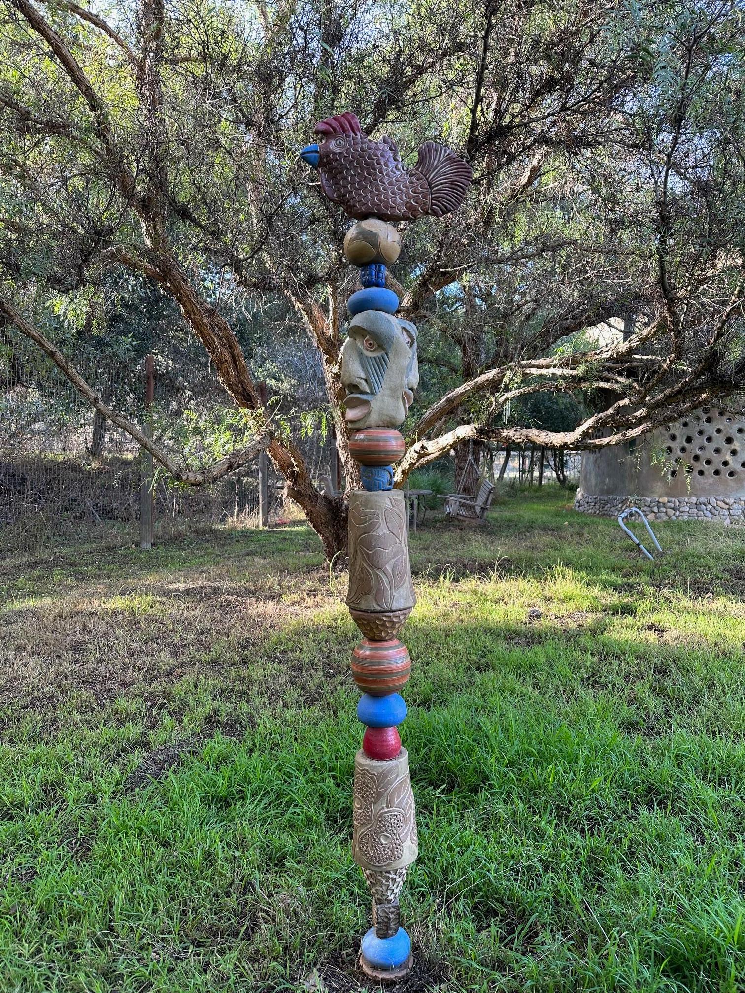 Tótem grande - Escultura de cerámica - Estatua de jardín para interior y exterior Por Marc en venta 1