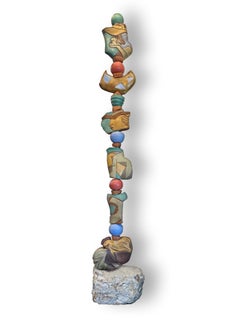 Large Totem - Clay Sculpture by Marc Zimmerman