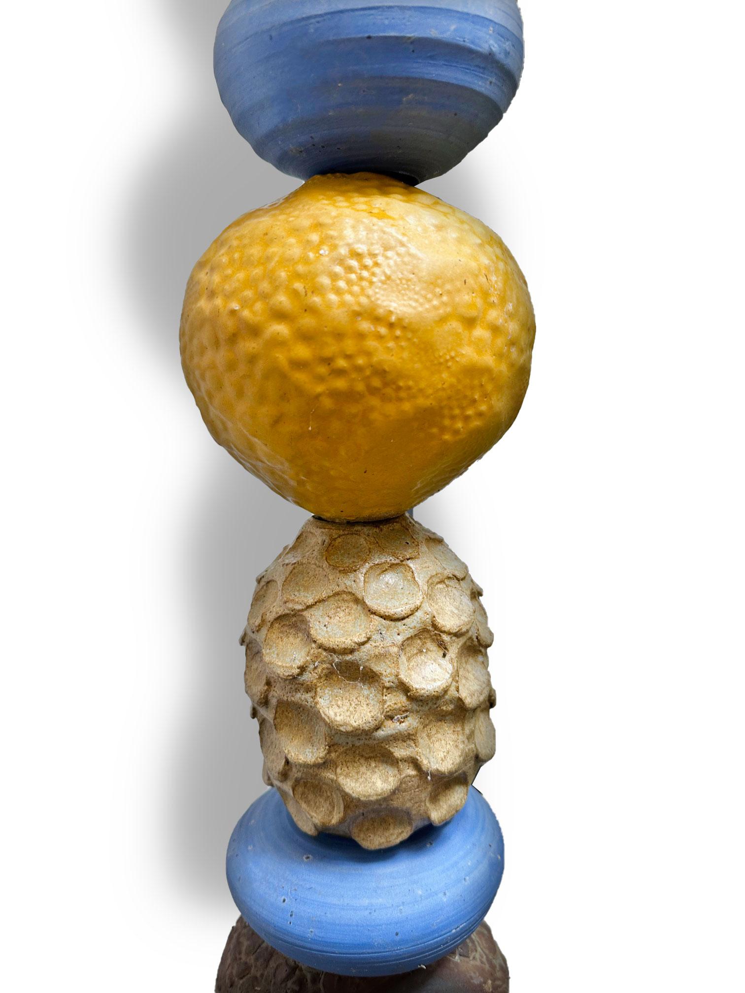 Large Totem - Glazed Ceramic Sculpture by Marc Zimmerman For Sale 4